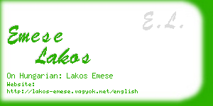 emese lakos business card